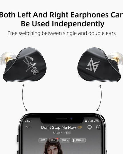 Kz Sa08 Wireless 5Ba Bluetooth Tws Earphones - Black-1915196889502978055