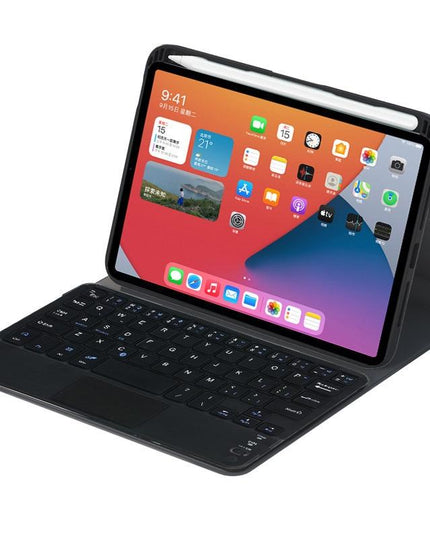 Detachable Bluetooth Keyboard Leather Tablet Case For Ipad Mini 6 With Touchpad & Holder - Black-1915196908301848577