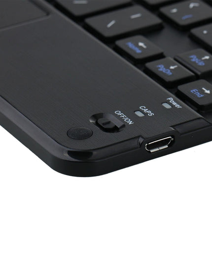 Detachable Bluetooth Keyboard Leather Tablet Case For Ipad Mini 6 With Touchpad & Holder - Black-1915196908301848581