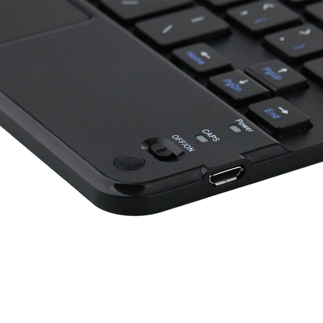 Detachable Bluetooth Keyboard Leather Tablet Case For Ipad Mini 6 With Touchpad & Holder - Black-1915196908301848581
