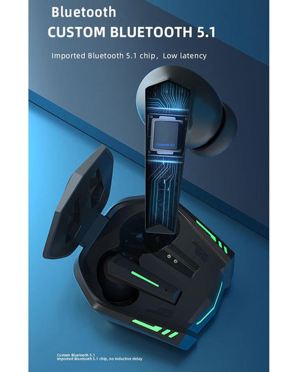Xt80 Tws Dual Mode Bluetooth Earphones With Breathing Light And Charging Box - Black-1915196965998694401