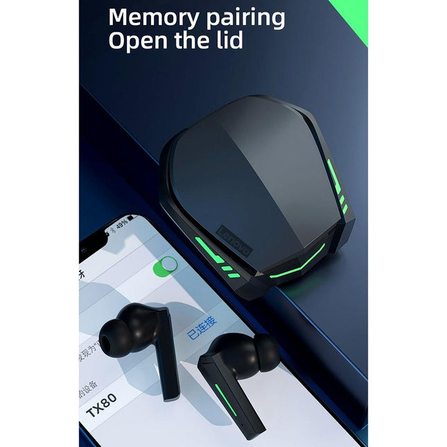 Xt80 Tws Dual Mode Bluetooth Earphones With Breathing Light And Charging Box - Black-1915196965998694407