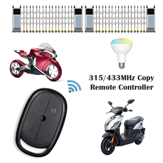 Electric Barrier Garage Door Remote - 4 Button Copy Style - 433Mhz Frequency-1915196973431001092