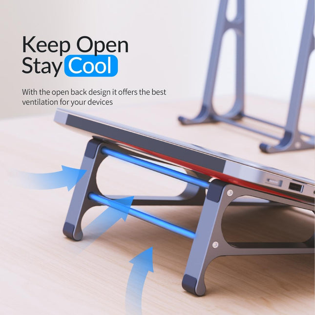 Vertical Laptop Storage Holder - Multi-Functional Grey-1915196904187236357