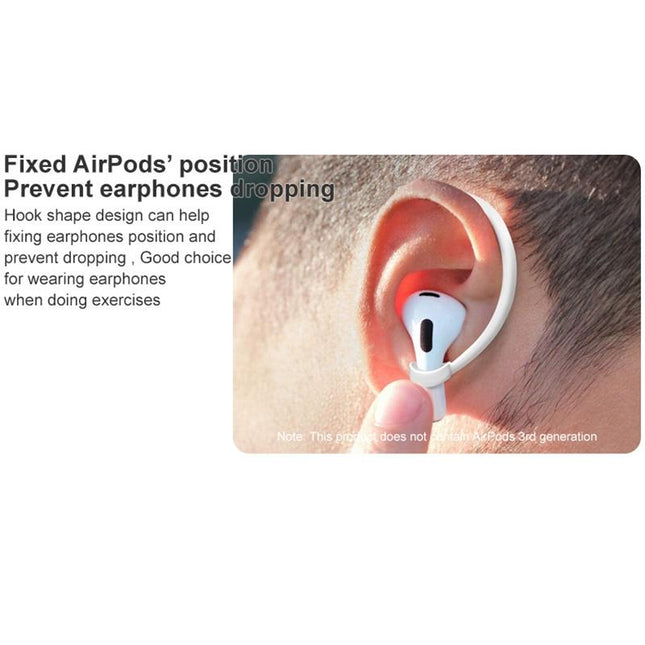 Imak Wireless Earphones With Anti-Lost Lanyard And Ear Hook - 1 Pair White-1915196855231320070