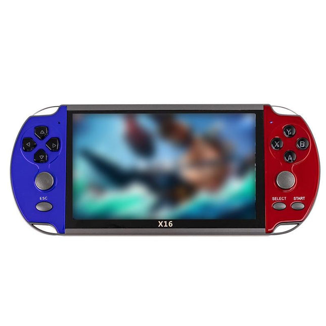 X16 Classic Handheld Game Console - 6.5 Screen 8Gb Memory - Blue & Red-1915197131518513152