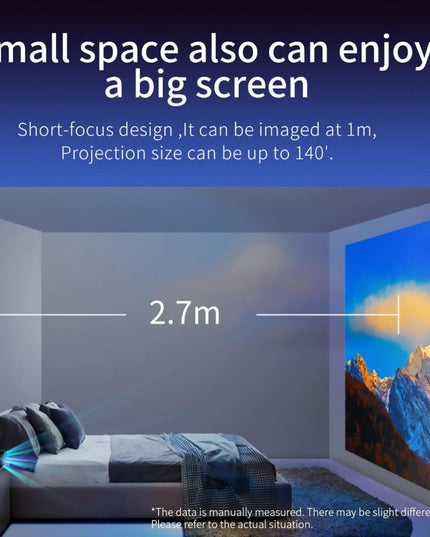 720P Home Theater Projector - 200 Ansi Lumens - Silver Grey-1915196653896339462