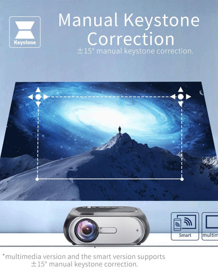 720P Home Theater Projector - 200 Ansi Lumens - Silver Grey-1915196653896339463