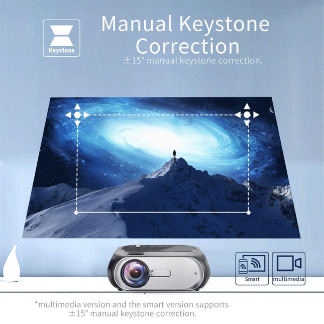 720P Home Theater Projector - 200 Ansi Lumens - Silver Grey-1915196653896339463