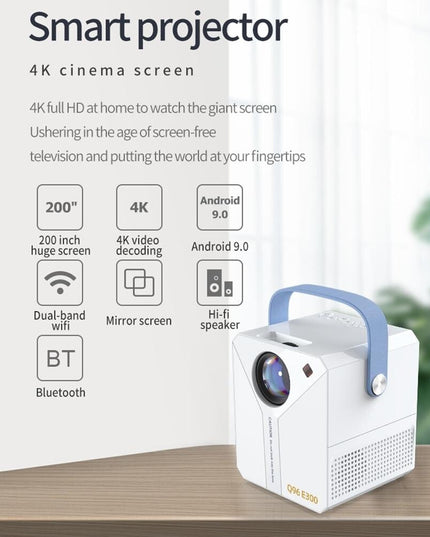 E300 Intelligent Portable Hd 4K Projector-1915196887296774145