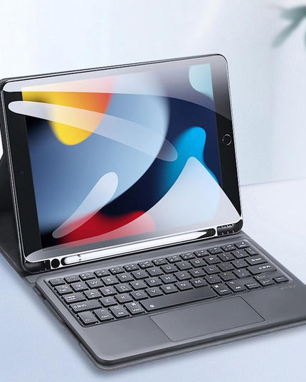Smart Leather Case With Touchpad For Ipad 10.2 - Black-1915196880120320000