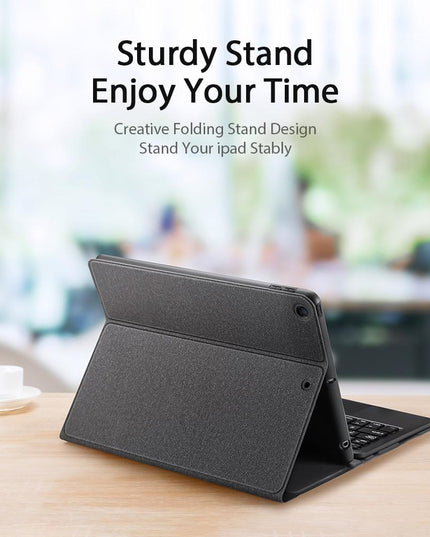 Smart Leather Case With Touchpad For Ipad 10.2 - Black-1915196880120320003