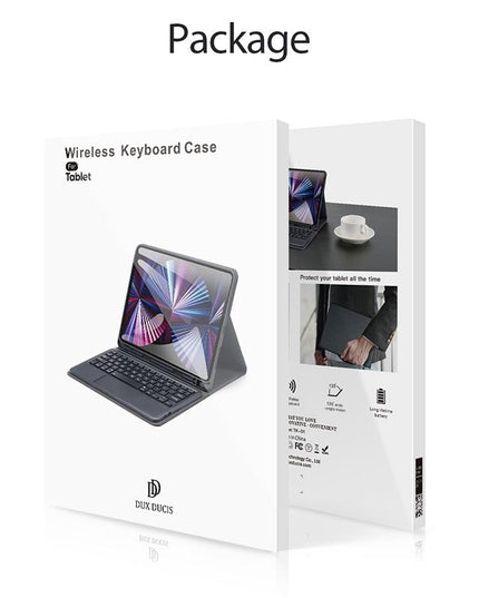Leather Case With Bluetooth Keyboard & Touchpad For Ipad Air / Pro 11 - Black-1915196646199791622