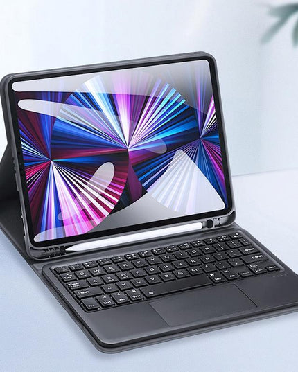 Leather Case With Bluetooth Keyboard & Touchpad For Ipad Air / Pro 11 - Black-1915196646199791623