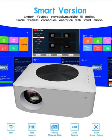 Smart Mini Led Projector - 80 Ansi Lumens 1280X720P-1915197689612603393