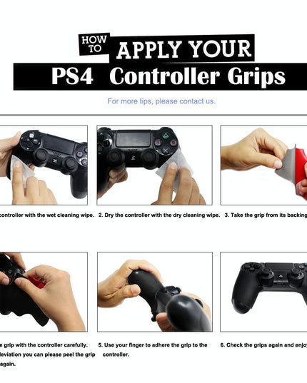 Anti-Slip Protective Sticker For Sony Ps4 Game Handle - Black-1915196902811504645