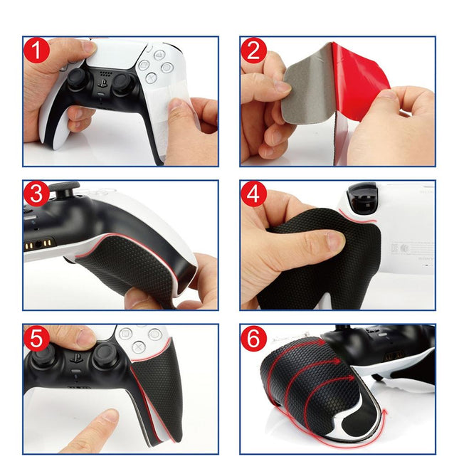 Anti-Slip Protective Sticker For Sony Ps5 Game Handle - Black-1915196647575523334