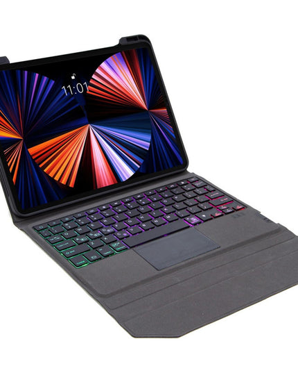 Bluetooth Keyboard Leather Case With Backlight & Touchpad For Ipad Air 10.9 - Black-1915196813523161094