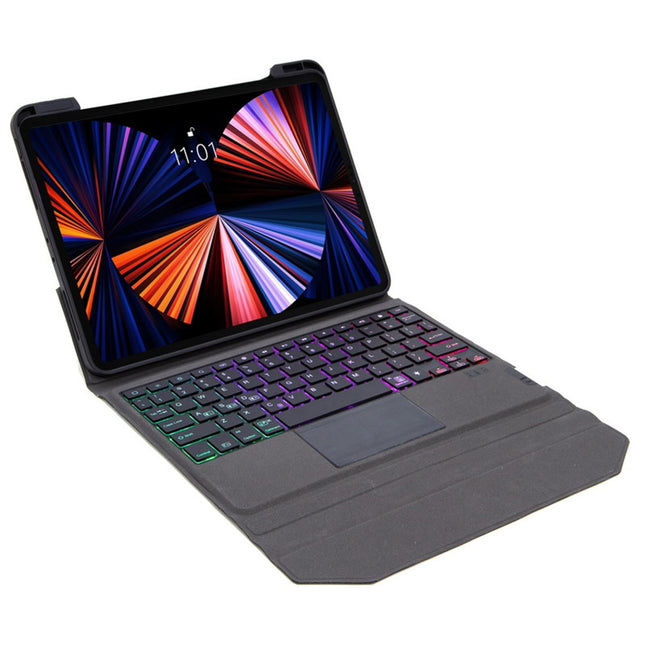Integrated Bluetooth Keyboard Leather Case For Ipad Pro 11 - Backlit Touchpad Holder - Black-1915196971757473792