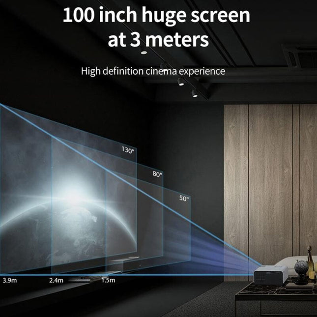 Mini Lcd Digital Projector - 2200 Lumens - Android - White / Black - 800X480-1915196657541189636