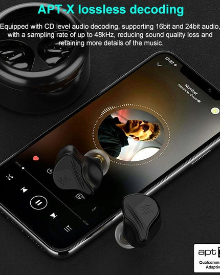 Obsidian Black Kz-Vxs Ten-Unit Coil Iron Bluetooth Earphones For Sports-1915196952245571588