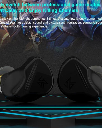 Obsidian Black Kz-Vxs Ten-Unit Coil Iron Bluetooth Earphones For Sports-1915196952245571589