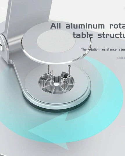 Silver Laptop Lifting Bracket - 360 Degree Rotation-1915196898550091779