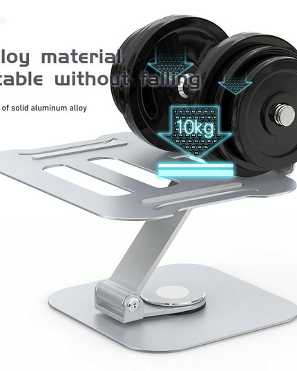 Silver Laptop Lifting Bracket - 360 Degree Rotation-1915196898550091781