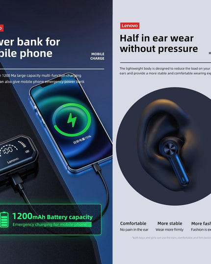 Pro Tws Wireless Bluetooth Earphones With Led Display - Black-1915196956444069893