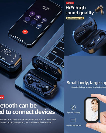Pro Tws Wireless Bluetooth Earphones With Led Display - Black-1915196956444069896