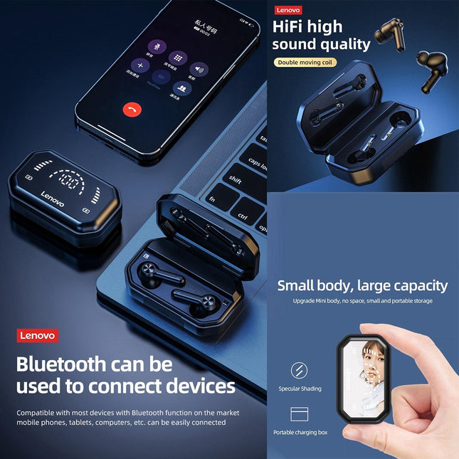 Pro Tws Wireless Bluetooth Earphones With Led Display - Black-1915196956444069896