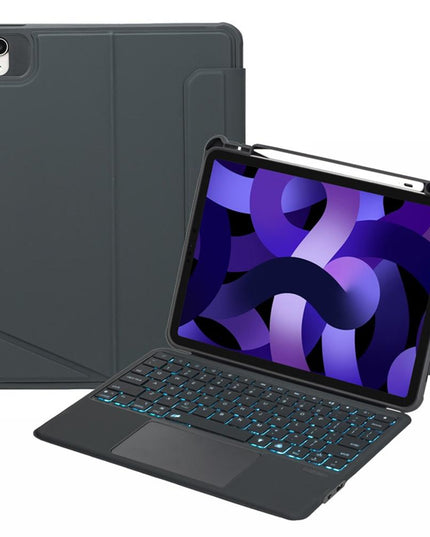 10.9 Ipad 10Th Gen 2022 Bluetooth Keyboard Leather Case With Touch Backlight And Split Design-1915198283240837127