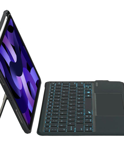 10.9 Ipad 10Th Gen 2022 Bluetooth Keyboard Leather Case With Touch Backlight And Split Design-1915198283240837126