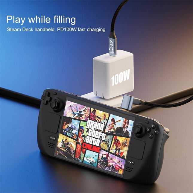 0.5M Usb-C To Usb-C Stereo Curved Data Cable For Steam Deck Gen2 - 100W-1915198276446064645