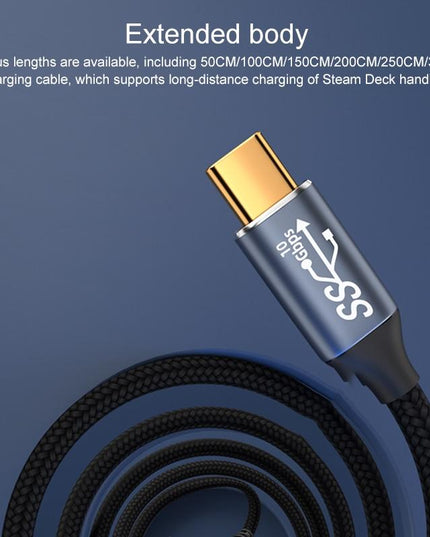 1M Usb-C To Usb-C Stereo Curved Data Cable For Steam Deck Gen2 - 100W-1915198103032565763