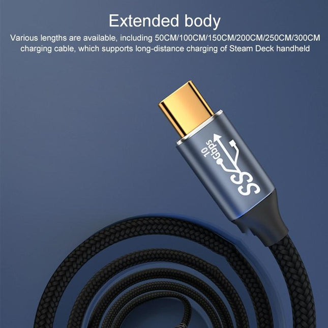 1.5M Usb-C To Usb-C Stereo Curved Data Cable For Steam Deck Gen2 - 100W-1915197960430424067