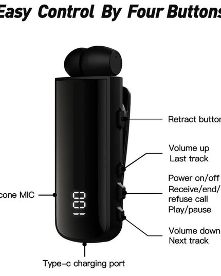 Waterproof Earphones For Driving And Riding - Black-1915196934491082754