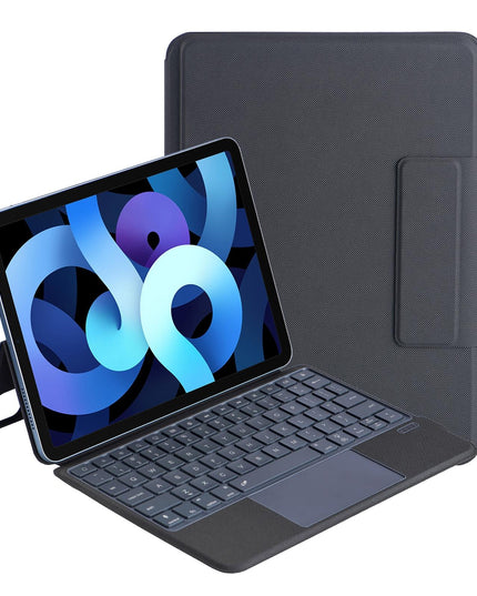 Bluetooth Keyboard Leather Case For Ipad Air 11 / 10.9 / 10.5 / Pro 11 - Black-1915196929445335047