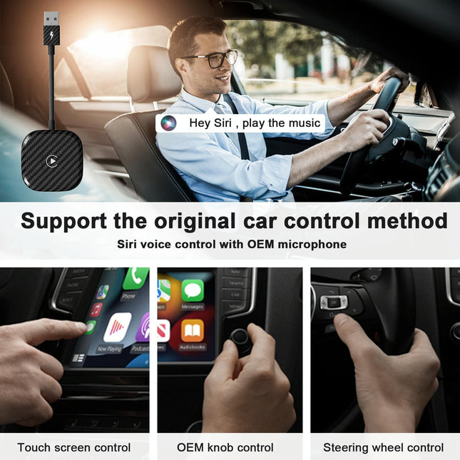 Wireless Carplay Adapter For Iphone - Usb & Usb-C-1915196941638176771