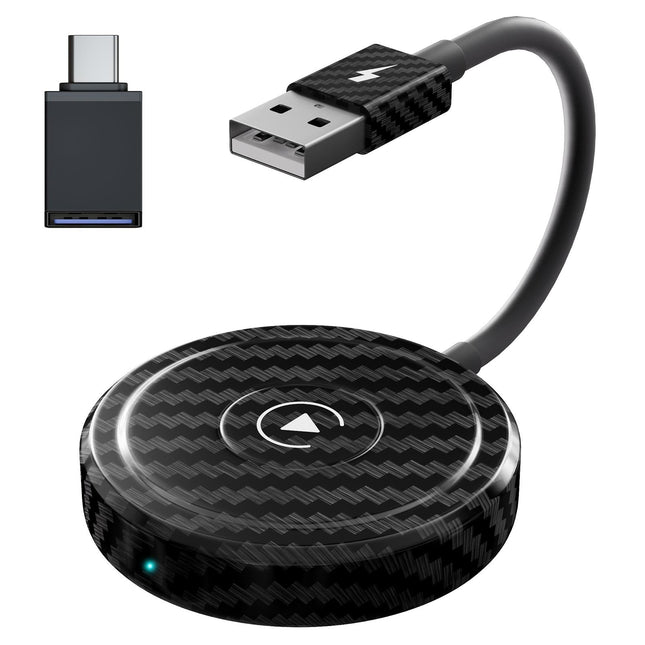 Wireless Carplay Adapter For Iphone - Carbon Fiber Usb & Usb-C-1915196888148217862