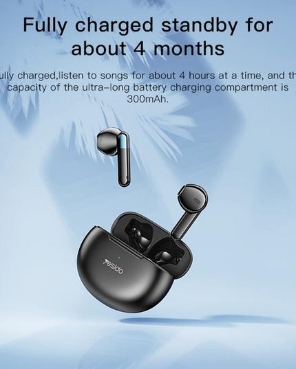 Wireless Noise-Cancelling Earbuds - Black-1915196944079261698