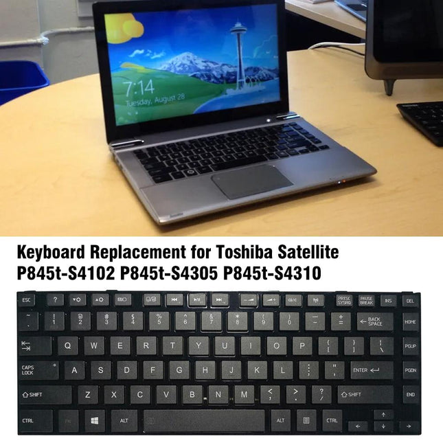 Toshiba L840 / L800 Keyboard With Frame - Black-1915198270238494724