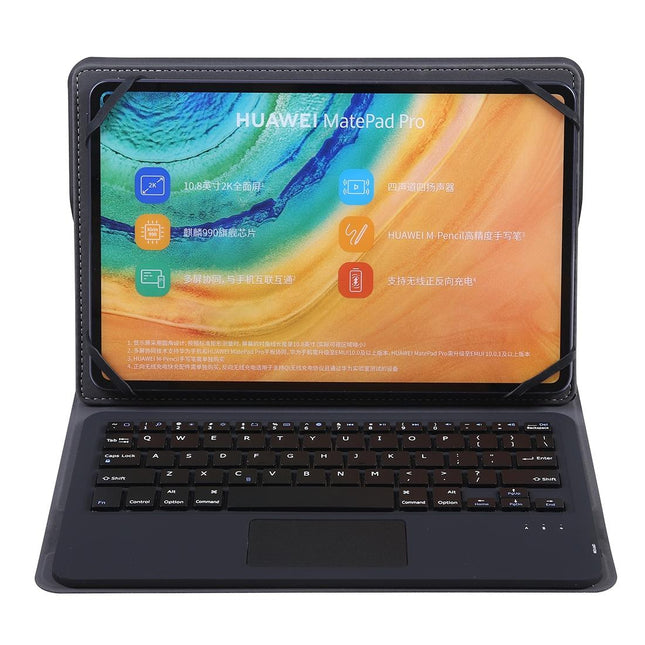Universal 9-10 Inch Tablet Keyboard Case With Detachable Bluetooth Touch Stand - Black-1915196834511458308