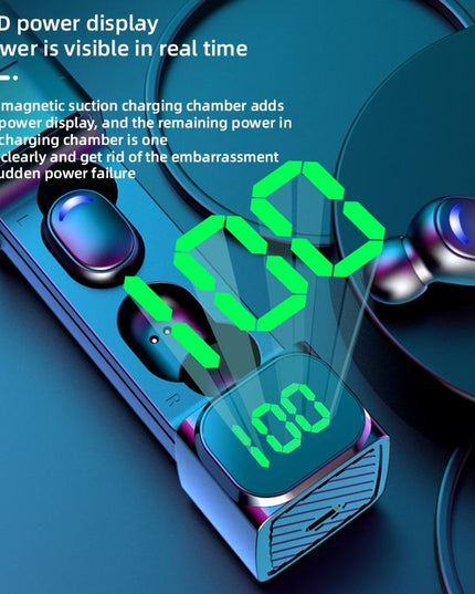 Intelligent Bluetooth Earphones With Digital Display - Colourful-1915197759154163715