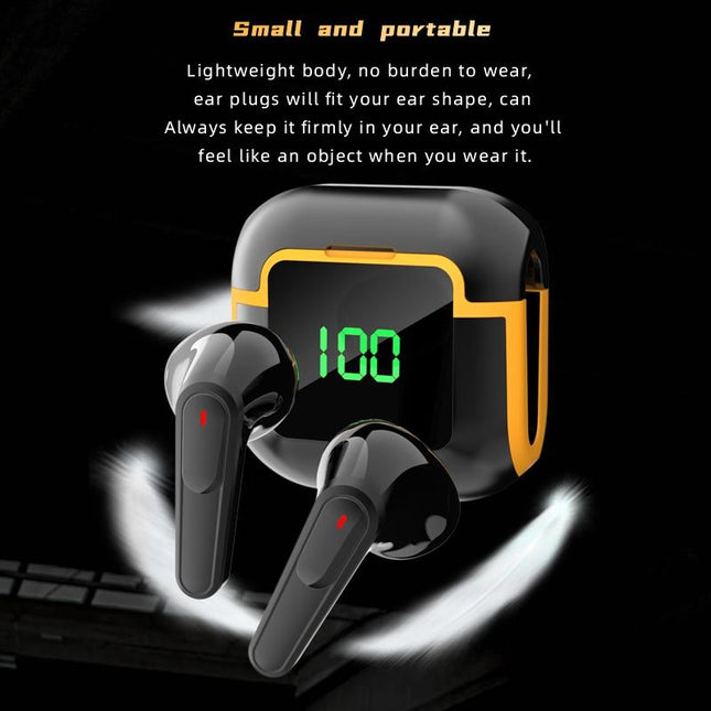 Intelligent Bluetooth Earphones With Digital Display - Pro 90 Hifi Black-1915197147087769604