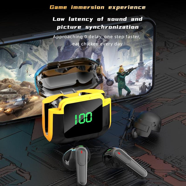 Intelligent Bluetooth Earphones With Digital Display - Pro 90 Hifi Black-1915197147087769606