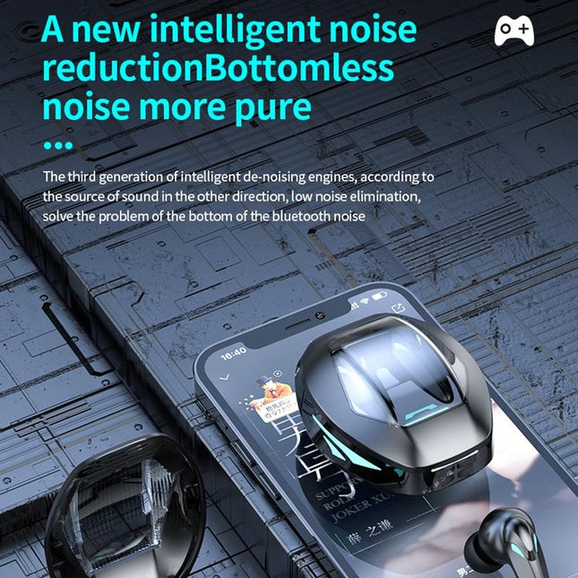 Wireless Gaming Earphones With Noise Reduction - Black-1915196837464248324