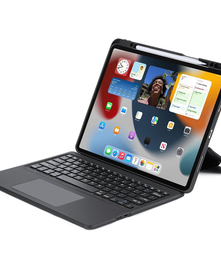 Wireless Bluetooth Keyboard Tablet Case For Ipad Pro 12.9 - Magnetic - Black-1922443430873665545