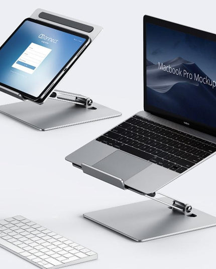 Lenovo Thinkplus Laptop Stand - Silver Desktop Compatible-1915196843621486599