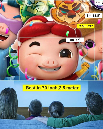 Portable Mini Projector For Kids - 1080P Led Same Screen Version-1915197828410511366